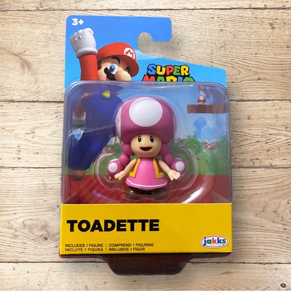 Super Mario Toadette 2.5" Action Figure Jakks Pacific 2022 Brand New - Picture 1 of 7